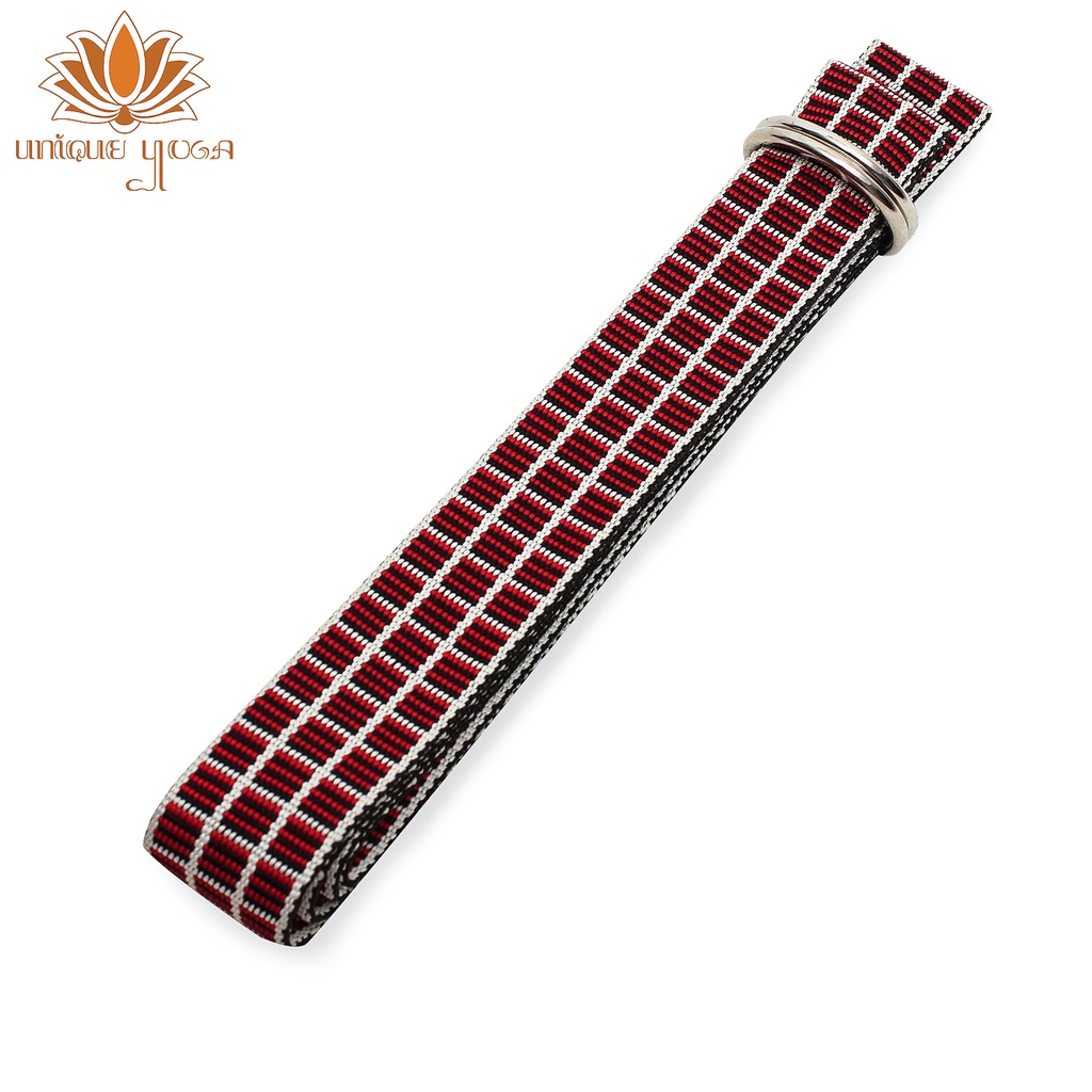 Strap Yoga / Belt Besi Kotak - Kotak Pink / Strap Yoga Belt Besi / Strap Belt Yoga Murah / Tali Yoga