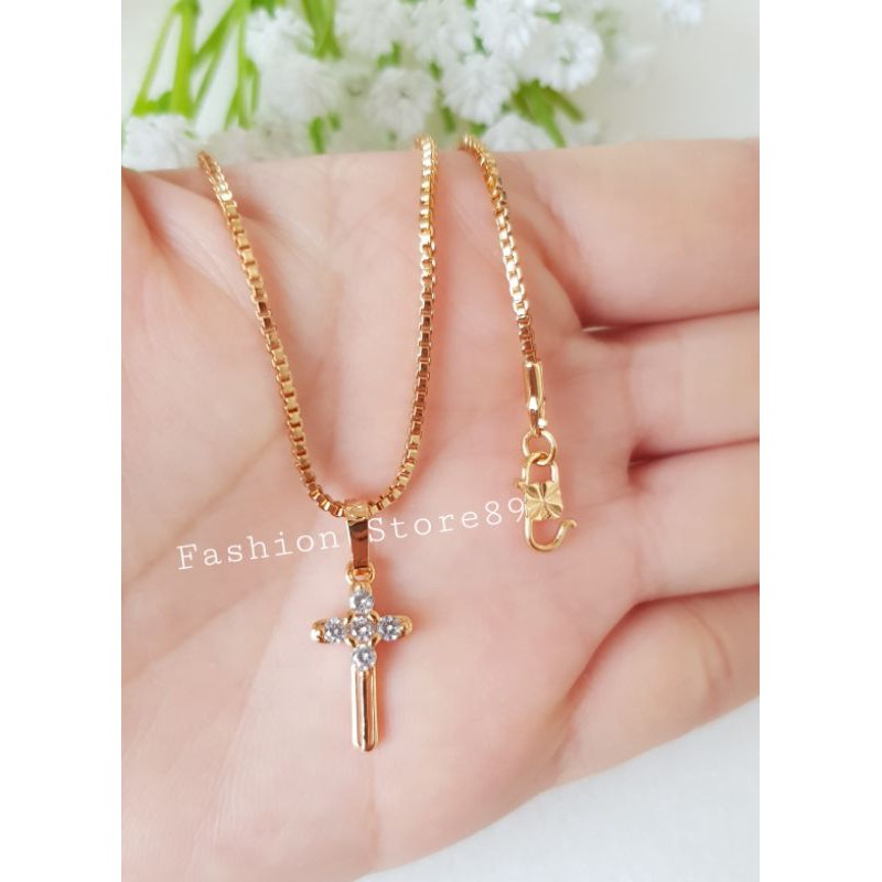 Kalung Salib xuping Salib fashion xuping tahan lama persis emas asli import