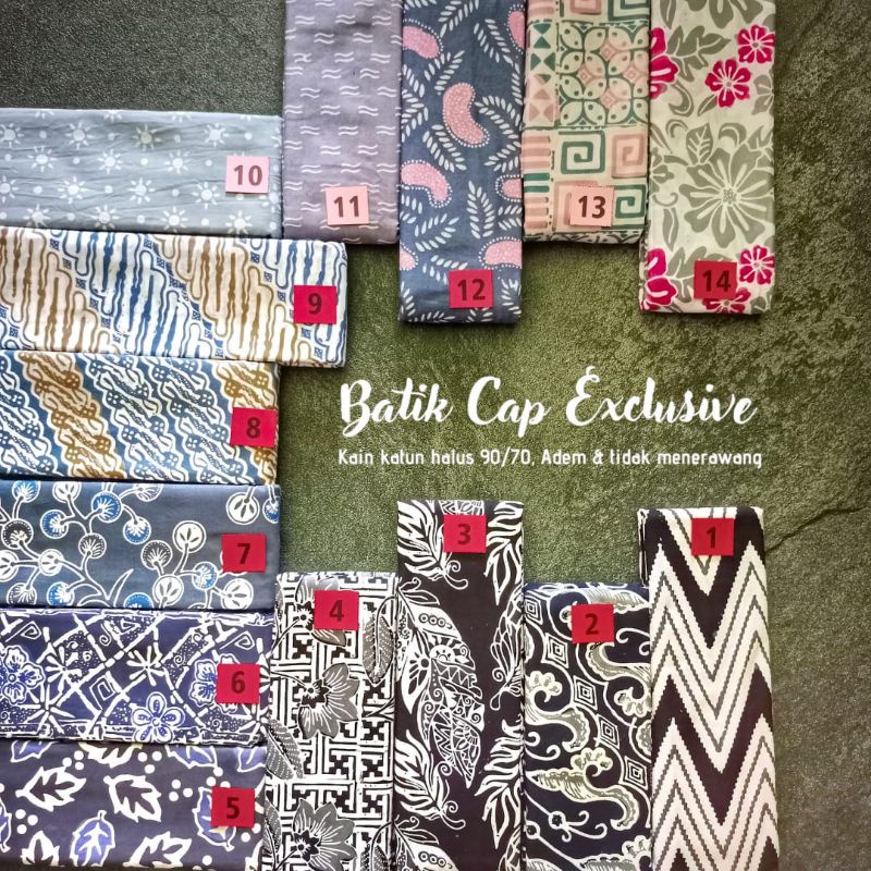 hn kain batik cap abu abu