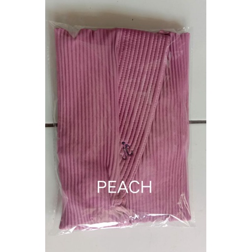 BERGO PLISKET GOTIK/JILBAB MURAH/KHIMAR INSTAN-Peach