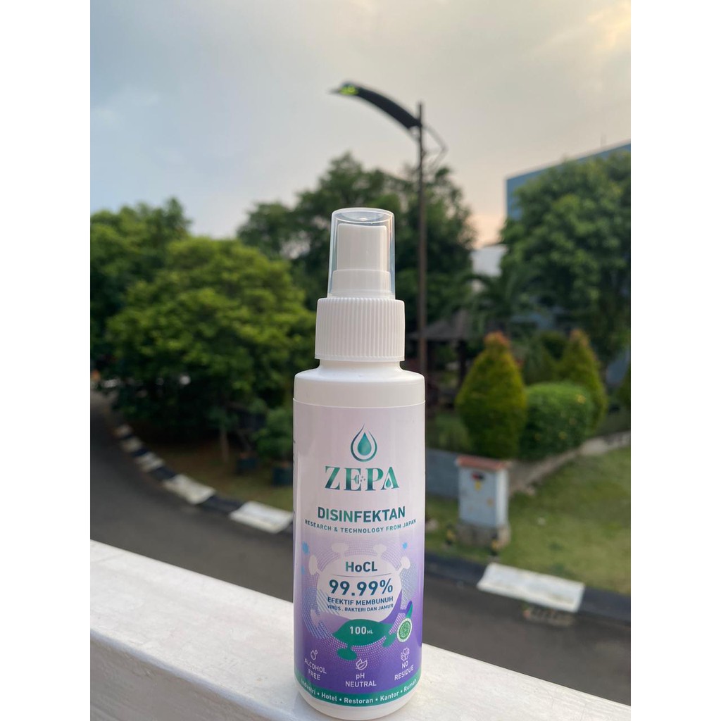 ZEPA HOCL DISINFECTANT 100ml [DISINFEKTAN NON ALCOHOL, FOOD GRADE, 100% HALAL]