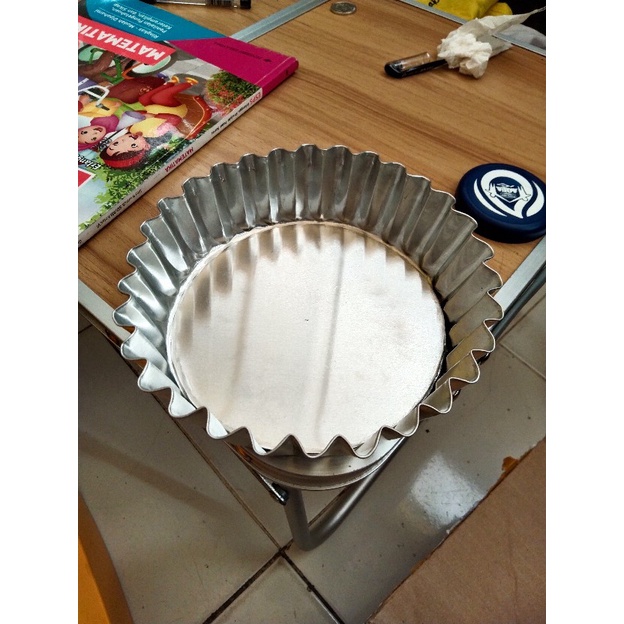 Loyang/Cetakan Kue Pie/Pai Bongkar Pasang | Bahan Aluminium - Ukuran 16/18/20/22/24cm