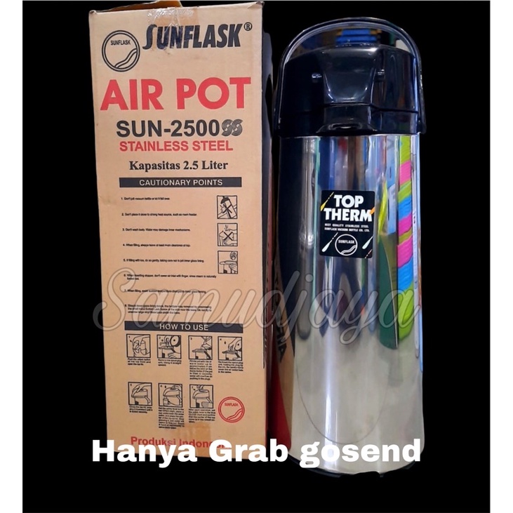 thermos air panas 2,5 liter stainless
