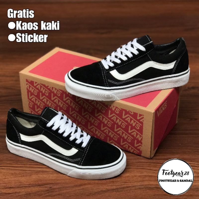 SEPATU VANS OLDSKOOL OG BLACKWHITE / VANS OLD SKOOL IMPORT VIETNAM  GRADE ORI