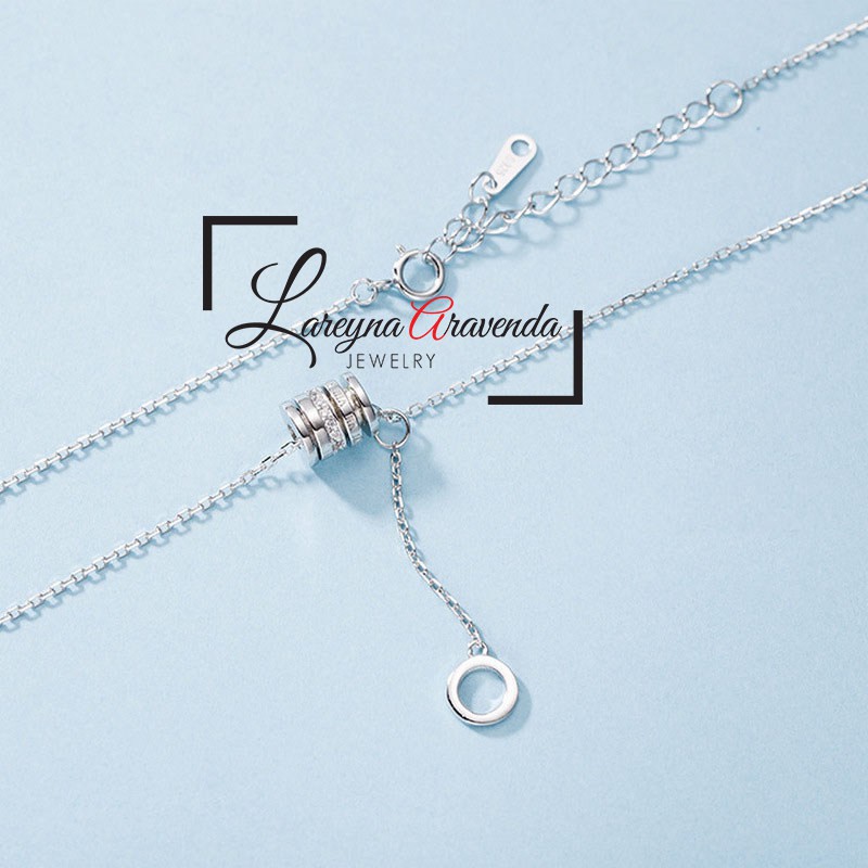 Kalung &amp; Liontin Wanita Titanium Model Crystal Tube KT005