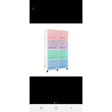 LEMARI PLASTIK DOUBLE CLUB FLIP SUSUN 4 RAK BUKU