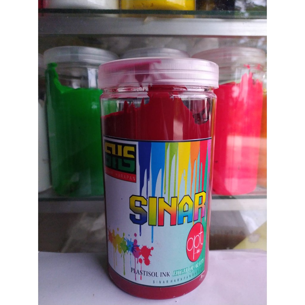 

Plastisol warna magenta SINAR HRAPAN SABLON kemasan 1kg