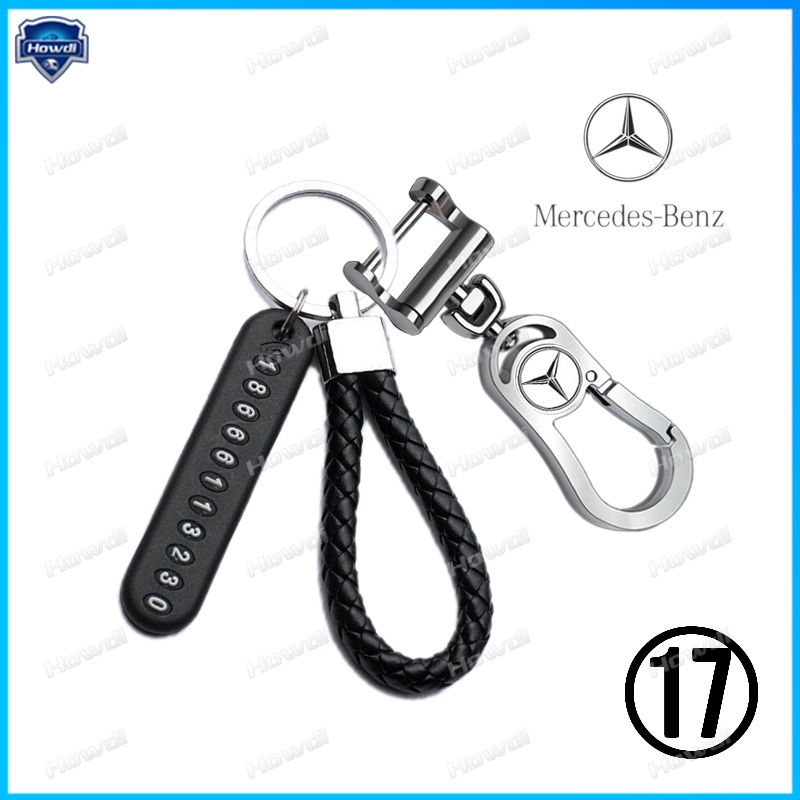 Set Gantungan Kunci Kreatif Bahan Metal Dengan logo Benz