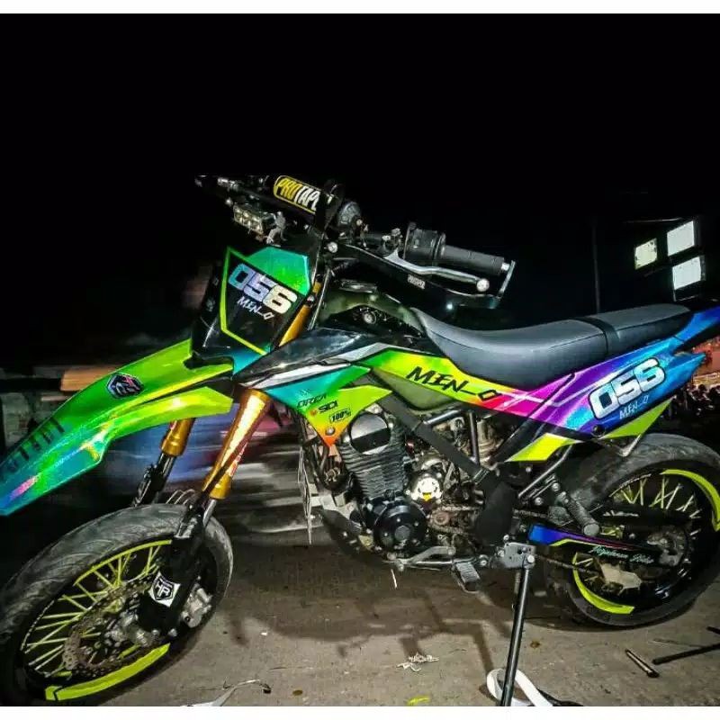 DECAL STIKER KLX D TRACKER HOLOGRAM PELANGI