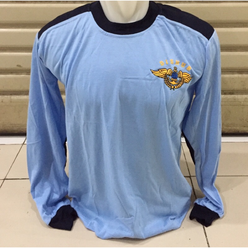 kaos dishub biru lengan panjang/kaos dishub lengan panjang