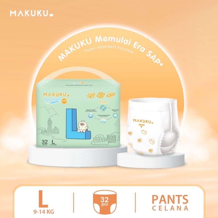 MAKUKU Air Diaper Comfort &amp; Slim Pants Popok Pospak Tape / Celana