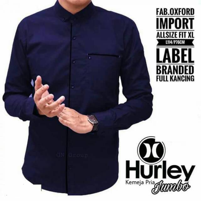 Kemeja Pria Hurley Oxford