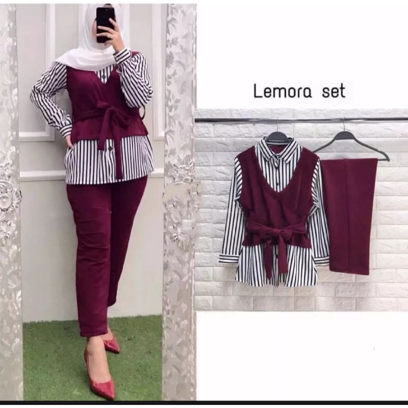 SET - Baju Setelan Wanita Terbaru 2021/Baju Setelan Iner Wolycrepe/ Baju Wanita kekinian