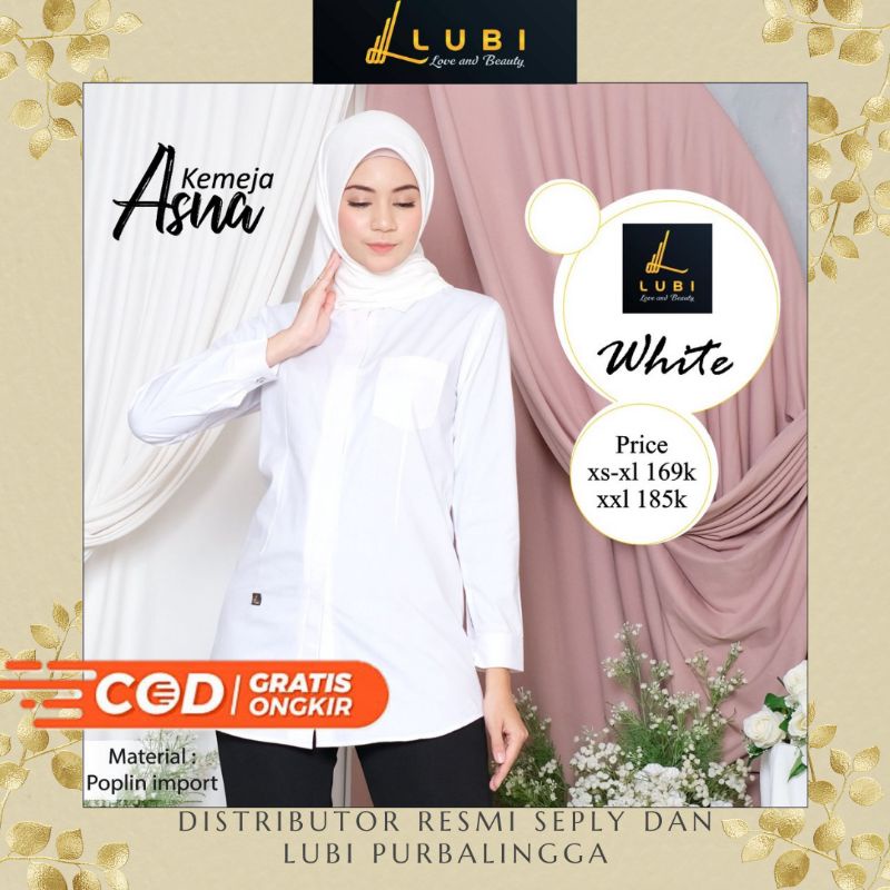 Lubi Kemeja Dan Tunik white Series Asna Dan Azra | Seply Lubi Purbalingga Diskon Gratis Ongkir Dan C