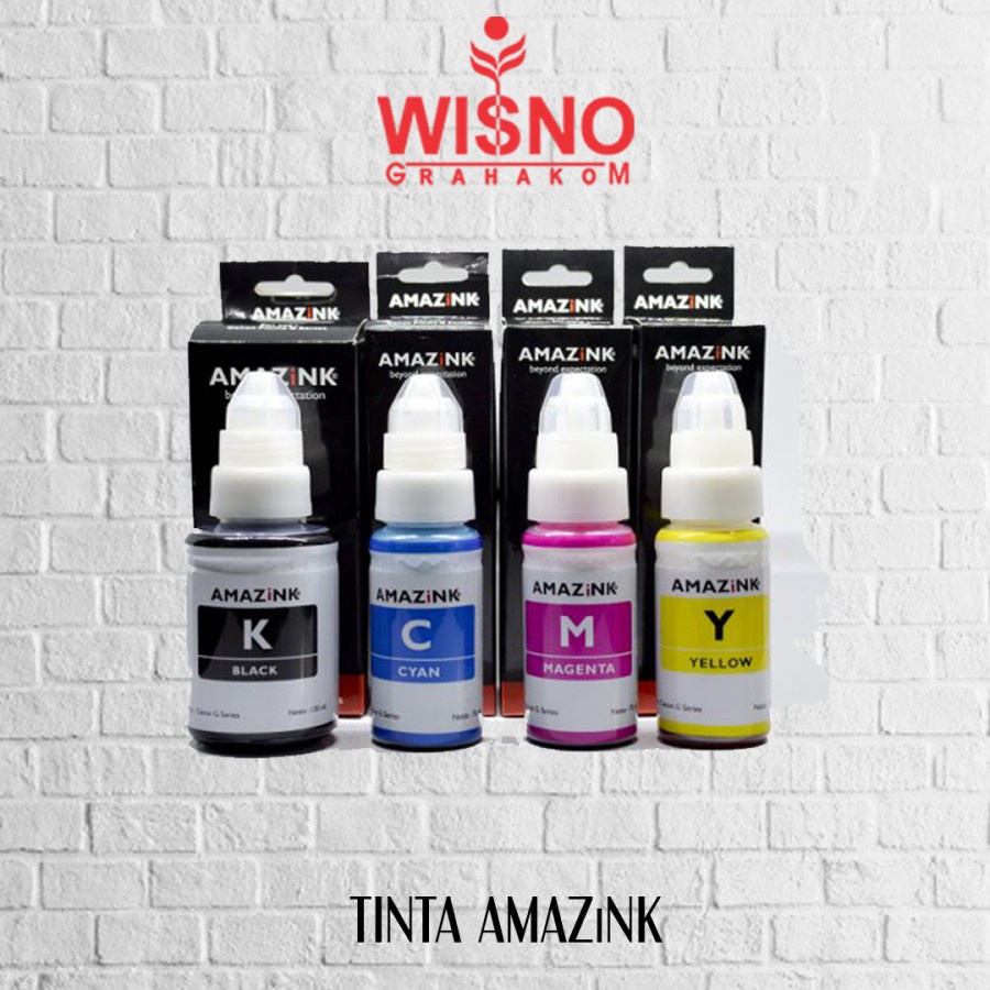 Tinta AMAZiNK Canon G Series G1010 G2010 G3010 G1000 G2000 G3000 GI-790 GI 790 Botol 70ml - Hitam & 