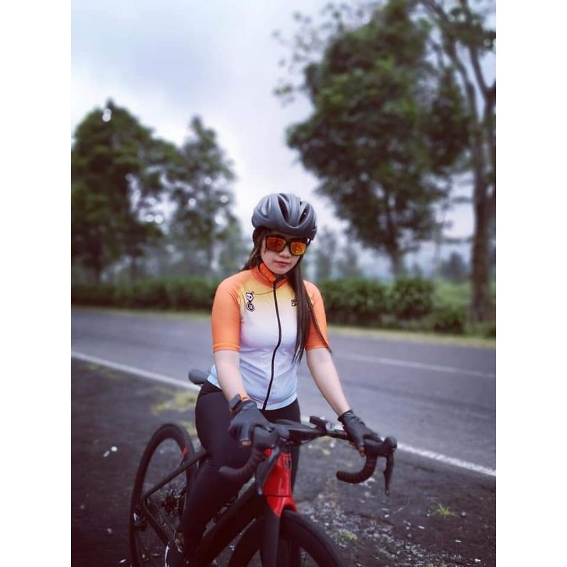 BAJU SEPEDA WANITA SXB WOMEN'S FLYWEIGHT JERSEY ROAD BIKE-PRINT