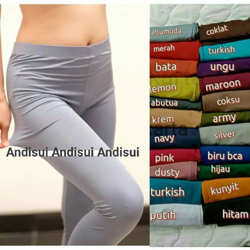 Celana Legging Wanita Super Jumbo Panjang Polos bahan spandek BIG SIZE L-XXXXL untuk BB 45-120 kg