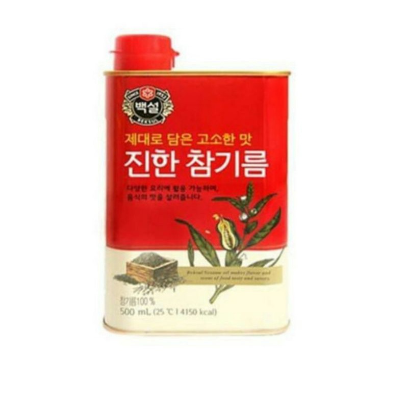 

* FULL SIZE * Korean Beksul Sesame Oil Minyak Wijen Korea 320ml 110ml 500ml 1L 1000ml