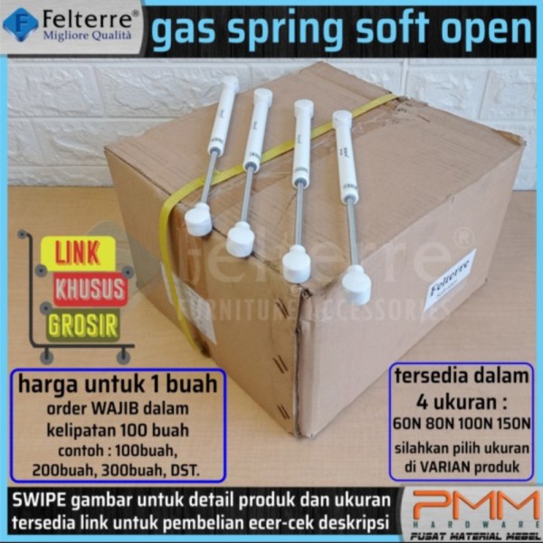 

PROMO GROSIR gas spring-soft open FELTERRE pintu kitchen slow hidrolik jok - N60 fitting shopee