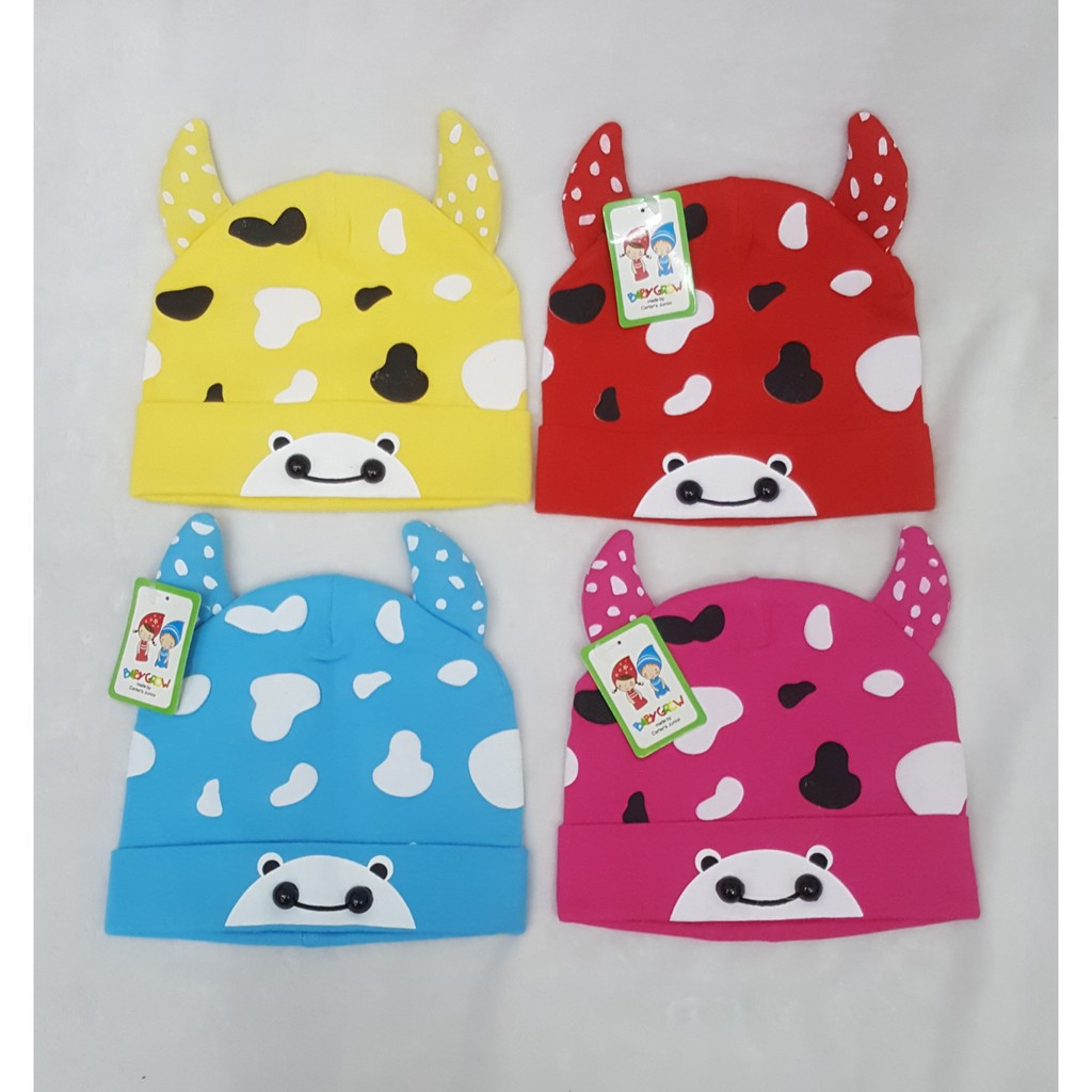 Baby grow topi kupluk baby motif sapi cl 83