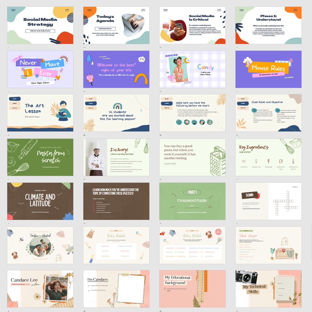200+ Template PPT Aesthetic Presentasi Premium