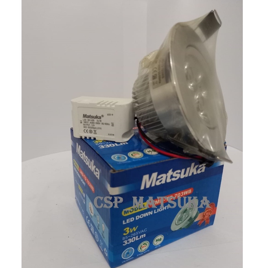 Downligt Led/ Lampu Led Tanam Cahaya Putih Dan Kuning Matsuka LMD703WB - P/K