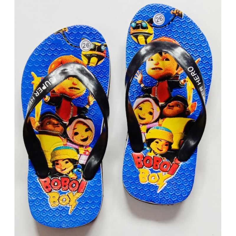 Termurah/Sandal Anak Laki laki motif boboiboy/Sandal Spon Anak cowo ase