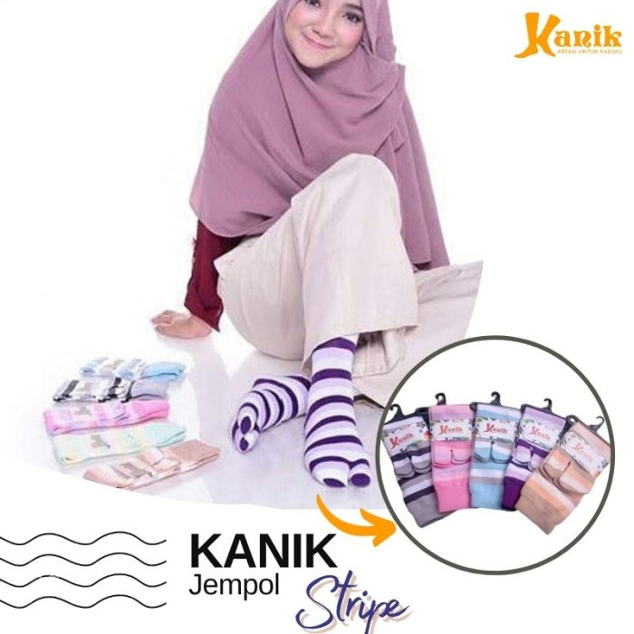 Kaos Kaki Jempol Kanik Motif Stripe