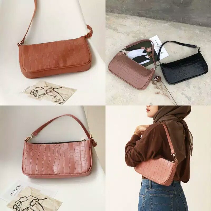 Tas vintage croco / tas terbaru / tas wanita terbaru / tas tote bag