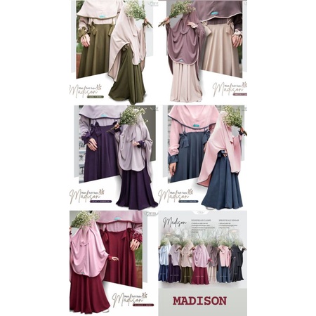 READY STOCK MADISON SERIES BY MAHIRA INDONESIA/GAMIS SET ORIGINAL MAHIRA INDONESIA