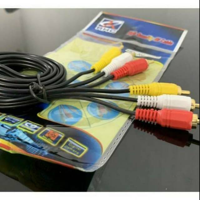 Kabel Rca to Rca 1.5m / Kabel AV VIDEO 1.5m / Audio 3-3 High Quality Audio Video