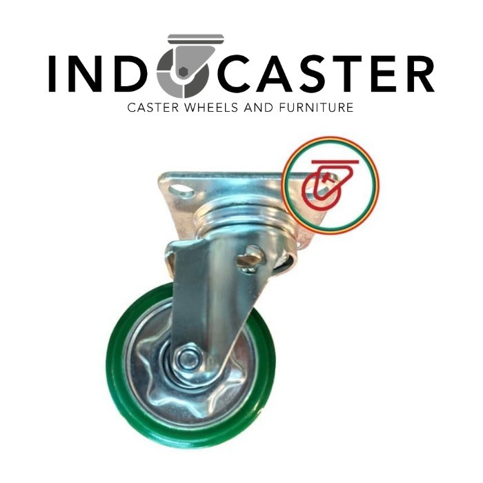 [PROMO EKSKLUSIF] Roda Trolley / Roda Lori / Roda Pu Osaka 3" Hidup TERBATAS