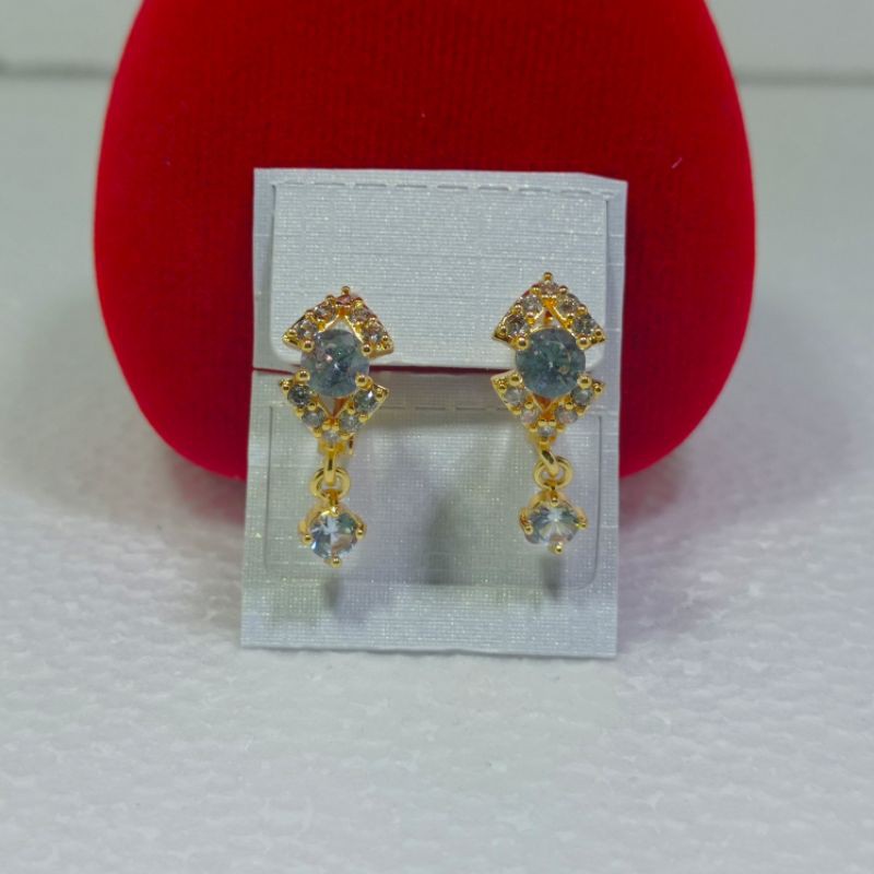 anting jepit dewasa, perhiasan xuping mewah