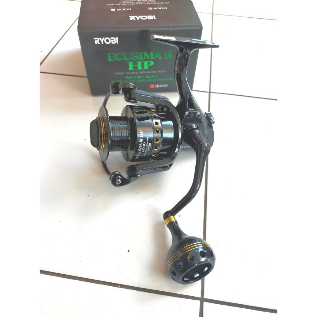 Reel Ryobi Ecusima III 4000 6000 8000 Power Handle Kuat 6+1BB