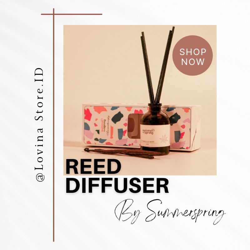 Pengharum Ruangan Wangi Tanpa Listrik dan Api REED DIFFUSER Summerspring