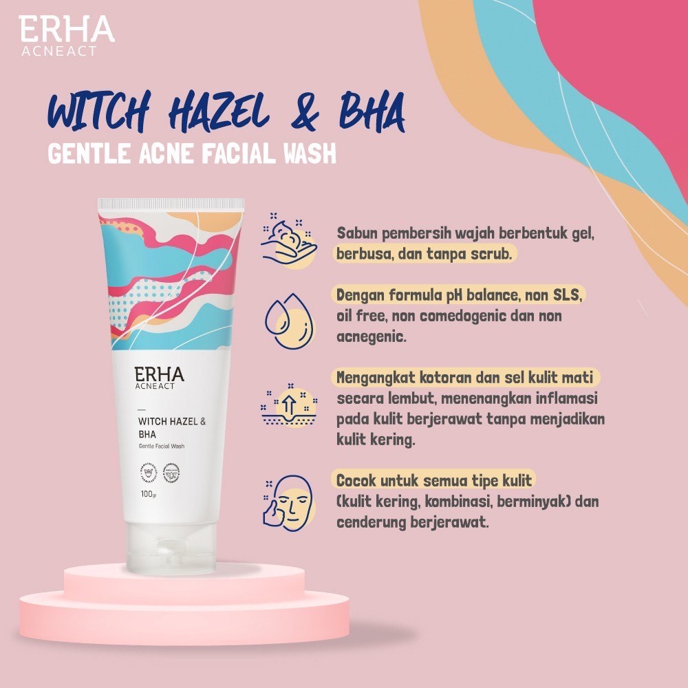 ERHA AcneAct Witch Hazel Series[Face Wash/Calming Gel/Toner]