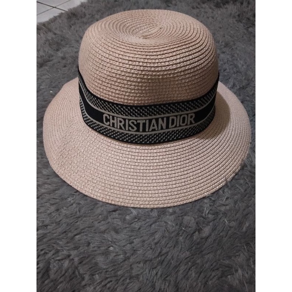 Christian Dior Bucket Hats Rotan Topi Pantai