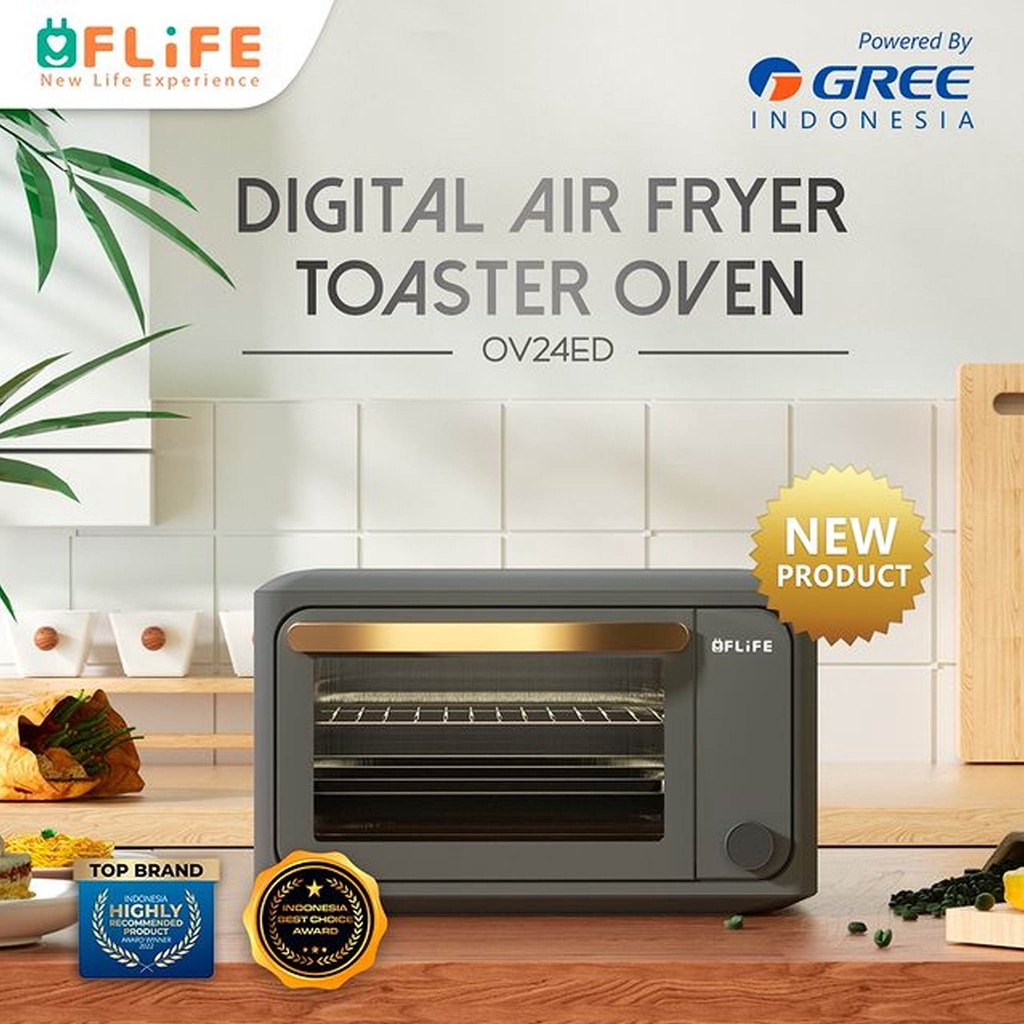 FLIFE DIGITAL OVEN LISTRIK AIR FRYER TOASTER KAPASITAS 25 LITER OV-24ED / OV24ED GARANSI RESMI