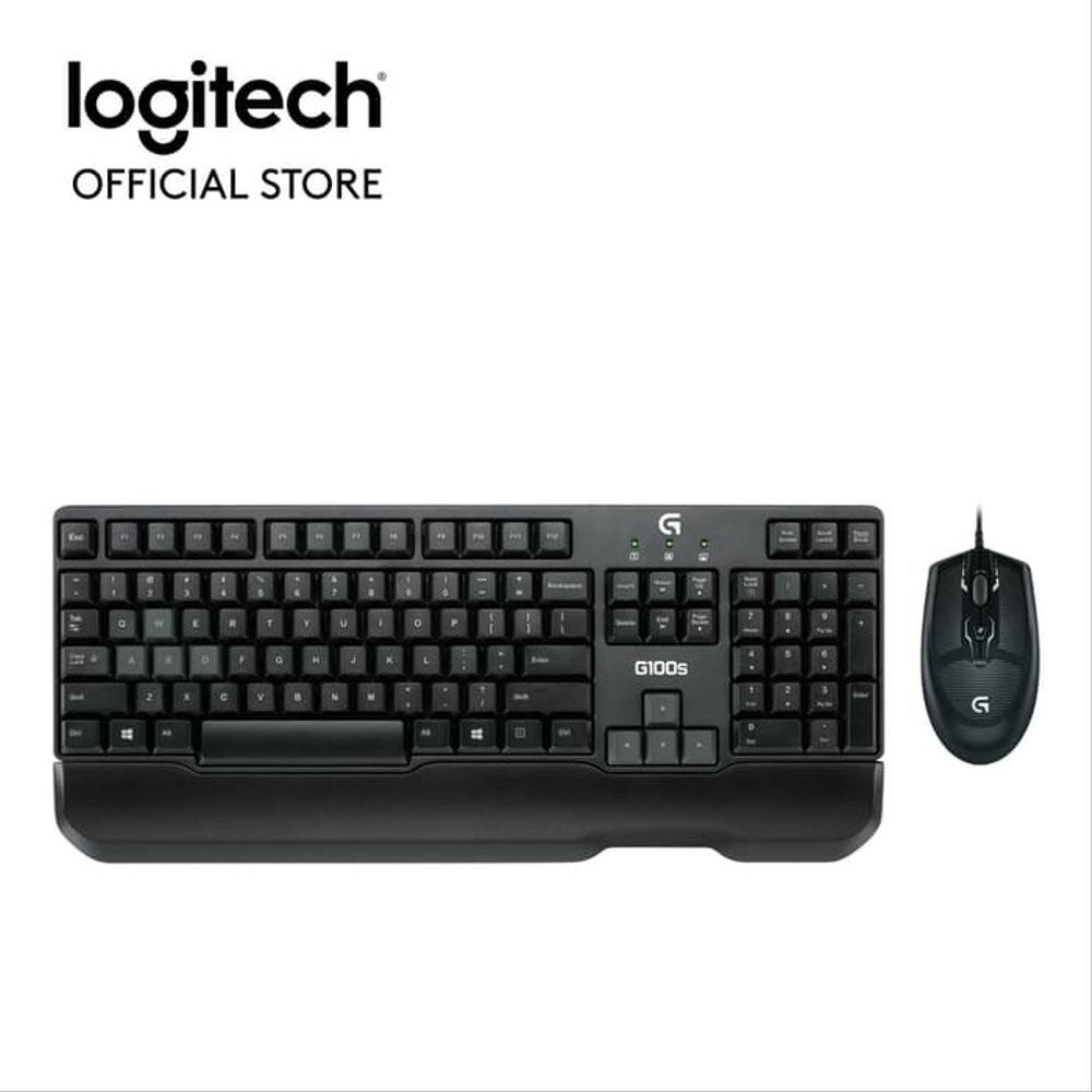 Langsung Order Keyboard Plus Mouse Gaming Combo Logitech ORIGINAL G100s Set Best Seller Diskon