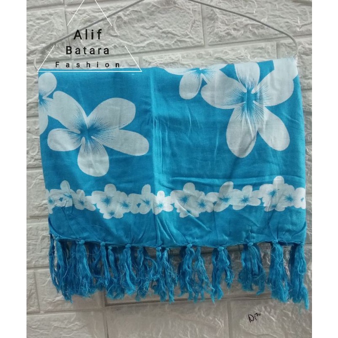 KAIN BALI MOTIF BUNGA/WARNA BIRU LANGIT 1 ITM