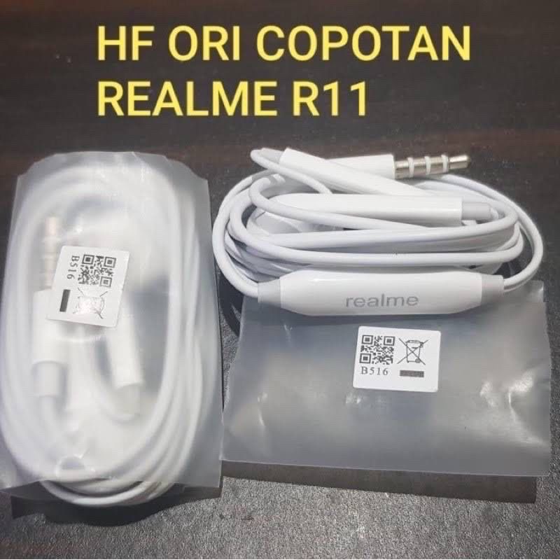 HEADSET REALME BASS STEREO EARPHONE REALME + MIC 2 PRO/3 PRO(realme copotan)