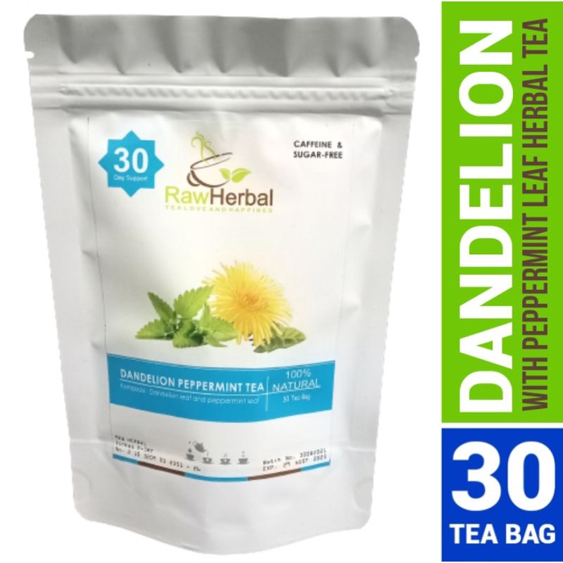 Dandelion Peppermint Tea : Dandelion With Peppermint Leaf - 30 Tea Bag