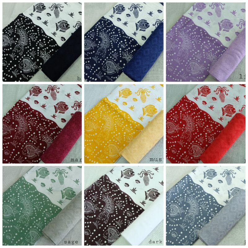 Kain batik katun motif ikan