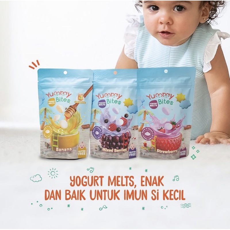 homimart I YUMMY BITES Yogurt Melts Yogurt Melt 20gr 20 gr / Yoghurt Anak Bayi