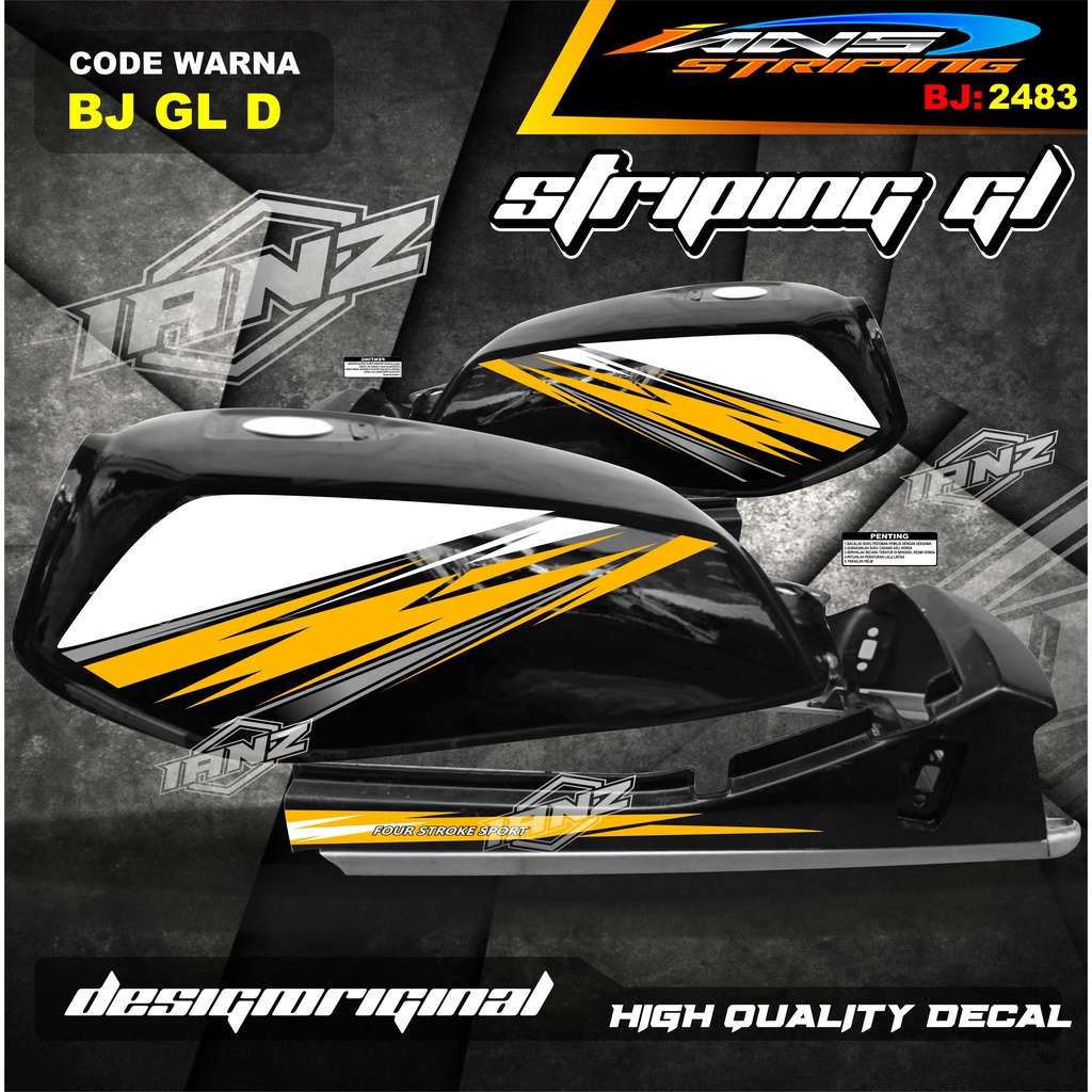 STRIPING STIKER  VARIASI GL MAX / STIKER GL MAX / STRIPING GL PRO / STIKER MOTOR GL TERBARU / VARIASI STIKER GL 100