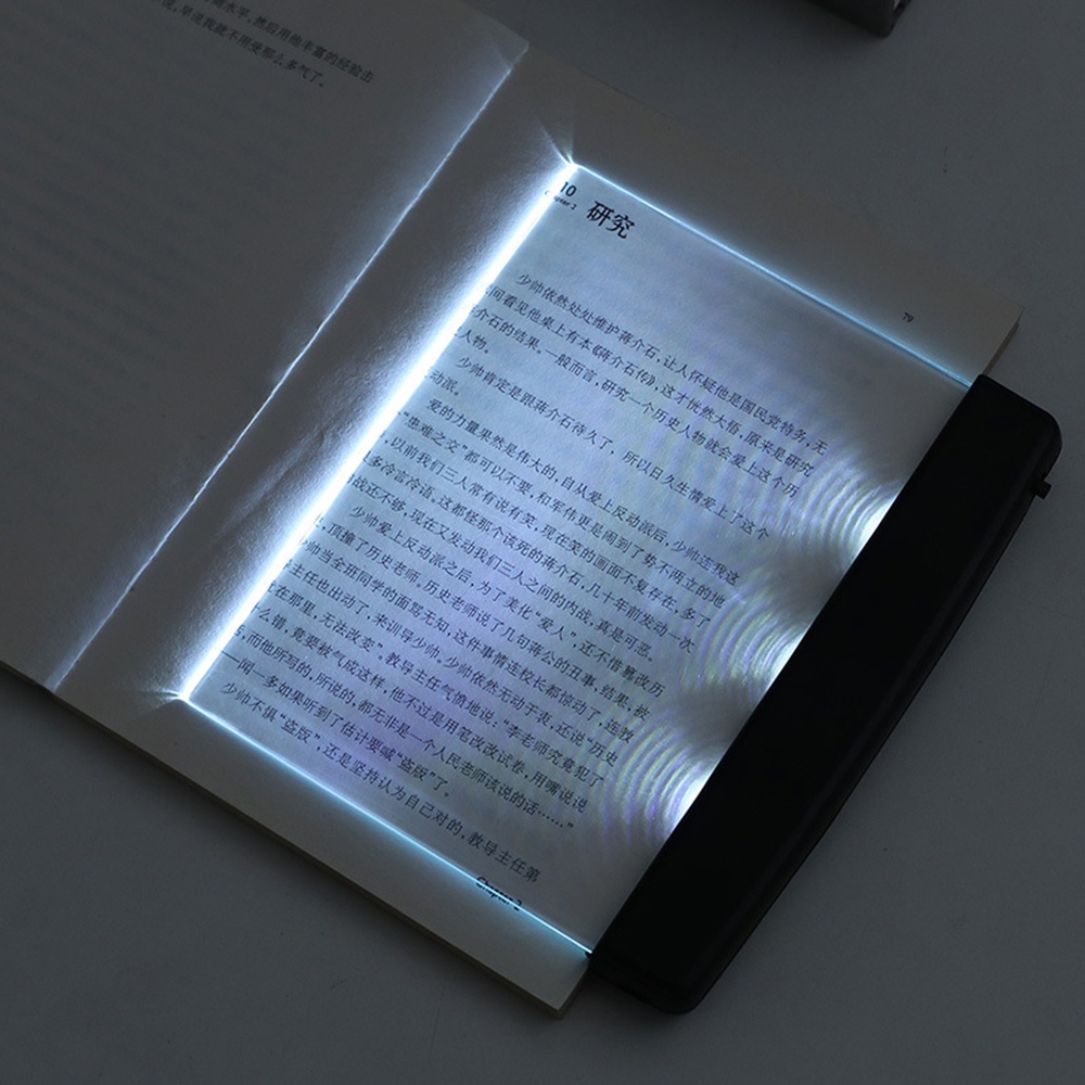 【COD Tangding】Creative Led Flat Light Book Night Student Lamp Reading Desk Portable Light