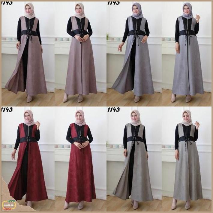 Gamis Outer Katun Zara 1143 _Termurah