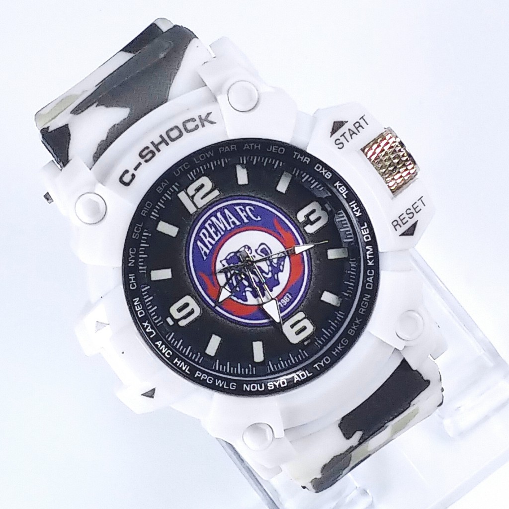 [MANTUL] JAM TANGAN AREMA  STRAP PUTIH ARMY