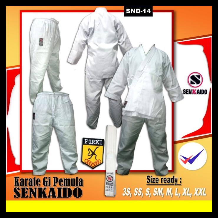 Seragam Baju Karate Pemula Senkaido Tegi Uniform Judo Aikido