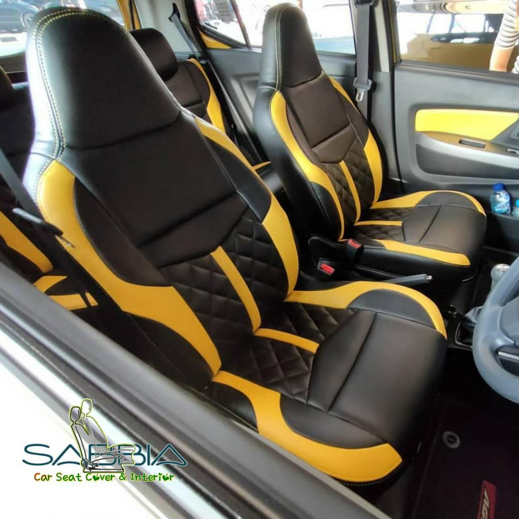sarung jok mobil Agya Ayla 2014-2023 full jok depan tengah belakang